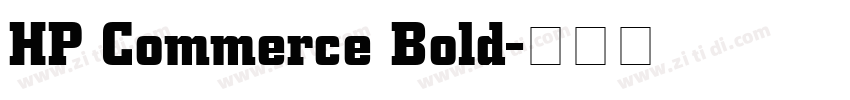 HP Commerce Bold字体转换